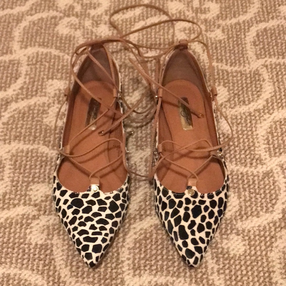 Halogen 'Owen' Pointy Toe Ghillie Flat